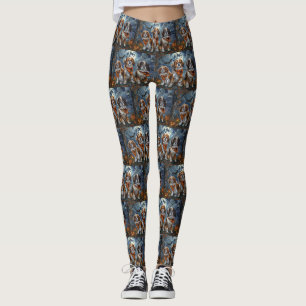 Tibetisch-Spaniel Halloween Spooky Leggings