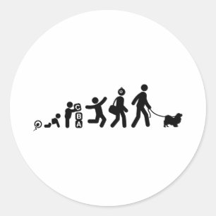 Tibetisch-Spaniel Runder Aufkleber