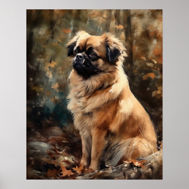 Tibetisch Spanisch Dog Art Print Poster (Vorne)