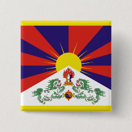 tibetische Flagge Button