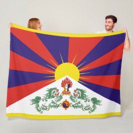 tibetische Flagge Fleecedecke
