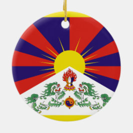 tibetische Flagge Keramik Ornament