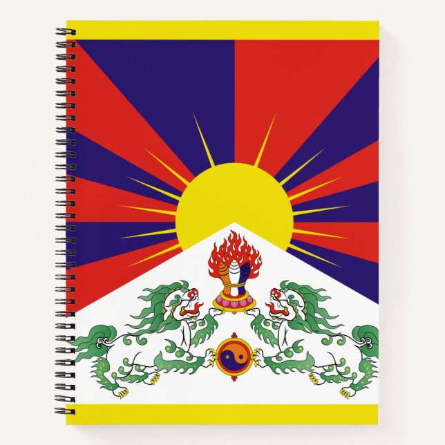 tibetische Flagge Notizbuch (Vorderseite)