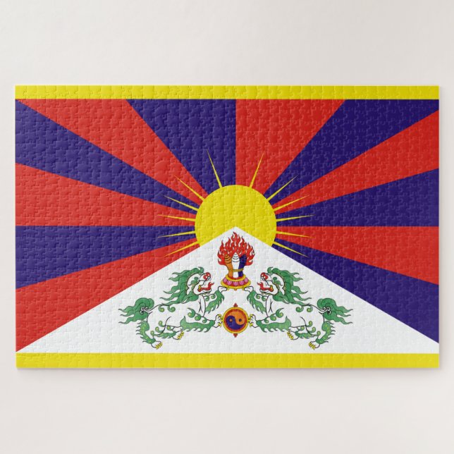 tibetische Flagge Puzzle (Horizontal)