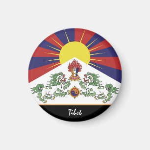 tibetische Flagge & Tibet - Reise Himalaya/Lhasa Magnet