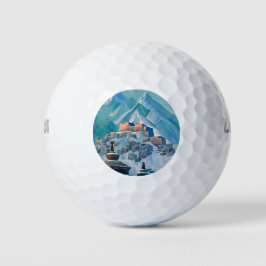 tibetische Landschaft im Himalaya-Gebirge Golfball