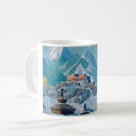 tibetische Landschaft im Himalaya-Gebirge Kaffeetasse