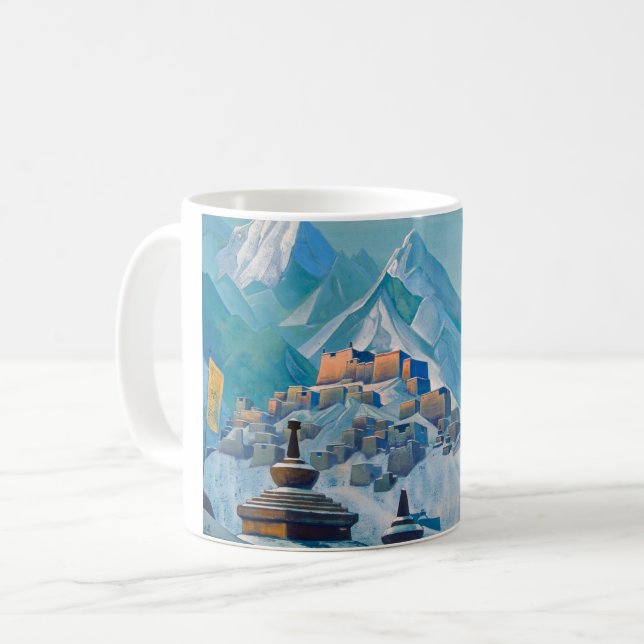 tibetische Landschaft im Himalaya-Gebirge Kaffeetasse (Vorderseite Links)