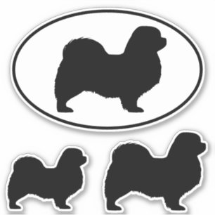 Tibetische Silhouetten Spaniens Hund Vinyl Sticker