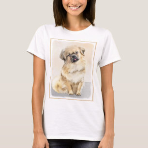 Tibetische spanische Malerei - Niedliche Hundekuns T-Shirt
