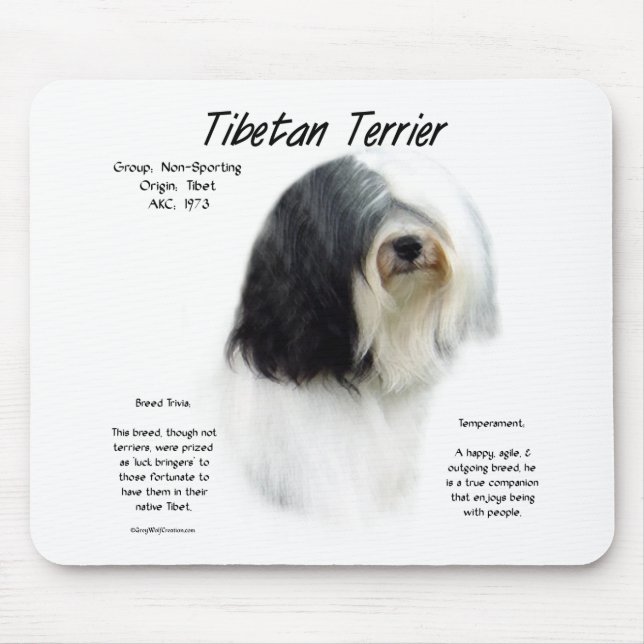 tibetische Terrier-Geschichte; ich Liebe tibetisch Mousepad (Vorne)