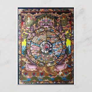 TIBETISCHE THANGKA-KUNST POSTKARTE