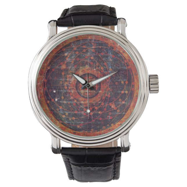 Tibetischer Astronomischer Thangka Armbanduhr (Vorderseite)