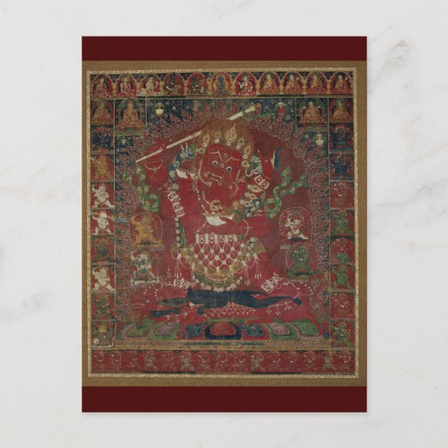tibetischer Buddhist Rakta Yamari Deity Postkarte (Vorderseite)