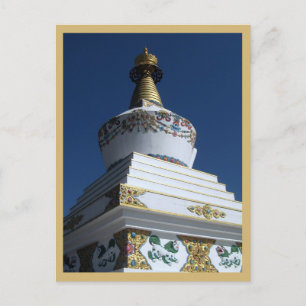 Tibetischer buddhistischer Stupa in Dzongsar Shedr Postkarte