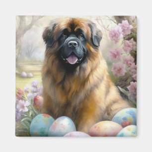 Tibetischer Mastiff Hund mit Ostereier Urlaub Magnet