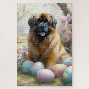 Tibetischer Mastiff Hund mit Ostereier Urlaub Puzzle