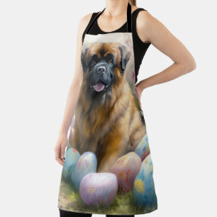Tibetischer Mastiff-Hund mit Ostereiern Feiertag Schürze
