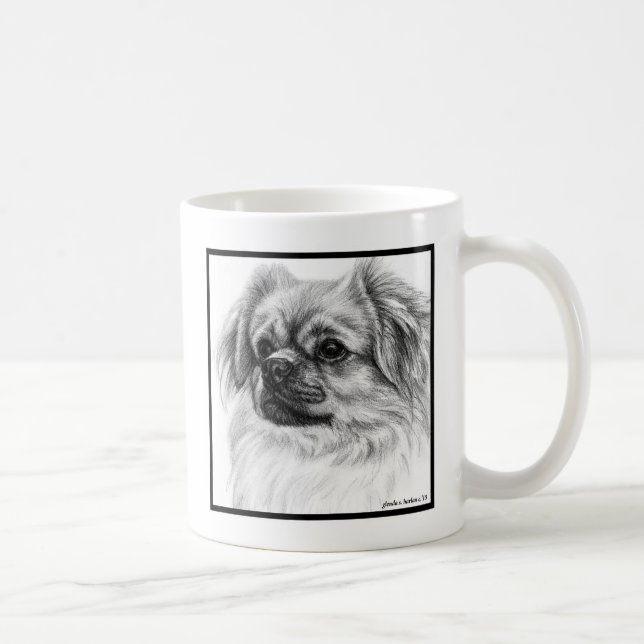 Tibetischer Spaniel, der von Glenda S. Harlan Geze Kaffeetasse (Rechts)