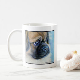 Tibetischer Spaniel Hund Kunst von Glenda S. Harla Kaffeetasse
