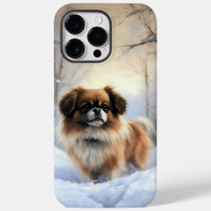 Tibetischer Spaniel Lass es schneien Weihnachten Case-Mate iPhone 14 Pro Max Hülle