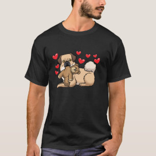 Tibetischer Spanierhund mit ausgestopftem Tier Lan T-Shirt