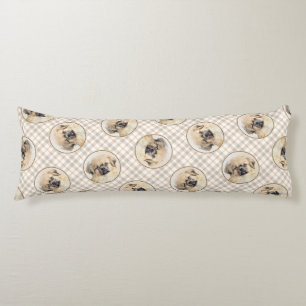 Tibetischer Spanisch-Malereicreme und Weiße Hunde  Seitenschläferkissen