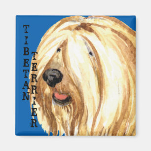 Tibetischer Terrier-Farbblock Magnet