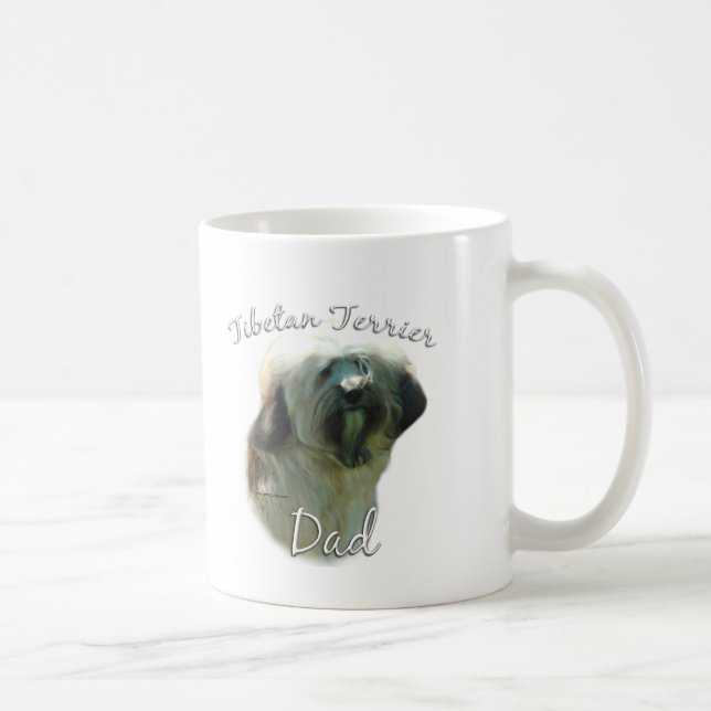 Tibetischer Terrier-Vater 2 Tasse (Rechts)