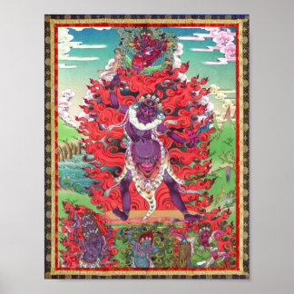 Tibetischer Thangka Ekajati Kunstposter Druck Poster