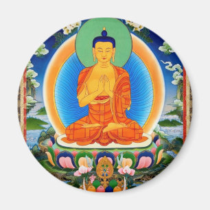 Tibetischer Thangka Prabhutaratna Buddha Magnet