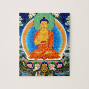 Tibetischer Thangka Prabhutaratna Buddha Puzzle