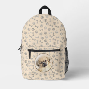 Tibetisches spanisches Gemälde - Niedliche Hundeku Bedruckter Rucksack