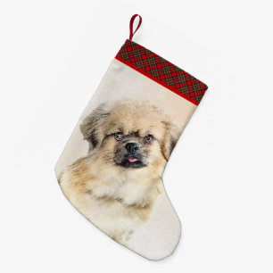 Tibetisches spanisches Gemälde - Niedliche Hundeku Kleiner Weihnachtsstrumpf