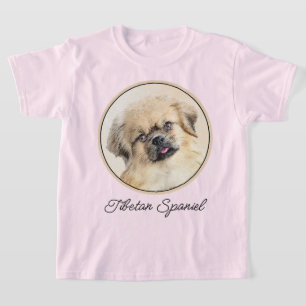 Tibetisches spanisches Gemälde - Niedliche Hundeku T-Shirt