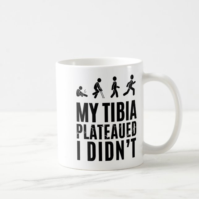 Tibia-Plateau-resiliente-Erholungs-Baseball-T-Shir Kaffeetasse (Rechts)
