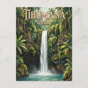 Tibumana-Wasserfall Bangli Indonesien Postkarte