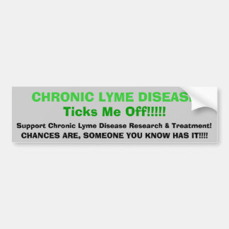 tic, CHRONISCHES LYME DISEASETicks ich weg!!! , Autoaufkleber