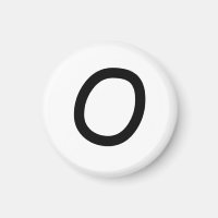Tic Tac Toe 1-1/4" Kühlschrankmagnet "O"