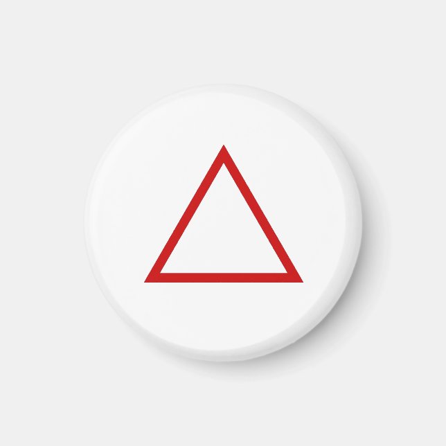 Tic Tac Toe 1-1/4" Kühlschrankmagnet "Triangle" Magnet (Vorne)