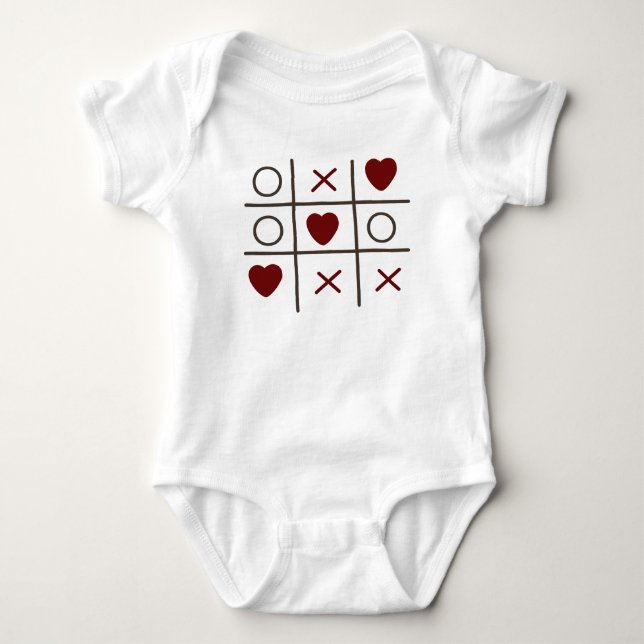 Tic tac Toe Baby Strampler (Vorderseite)