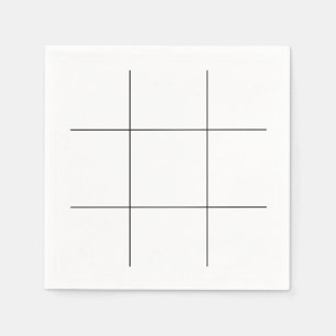 Tic Tac Toe Board Serviette