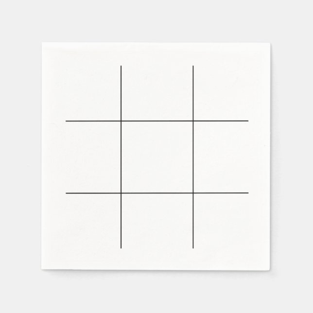 Tic Tac Toe Board Serviette (Vorderseite)