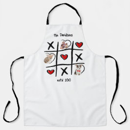 Tic-Tac-Toe-Fotos für die Beförderung von Haustier Schürze