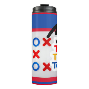 Tic Tac Toe Game Drink Thermosbecher