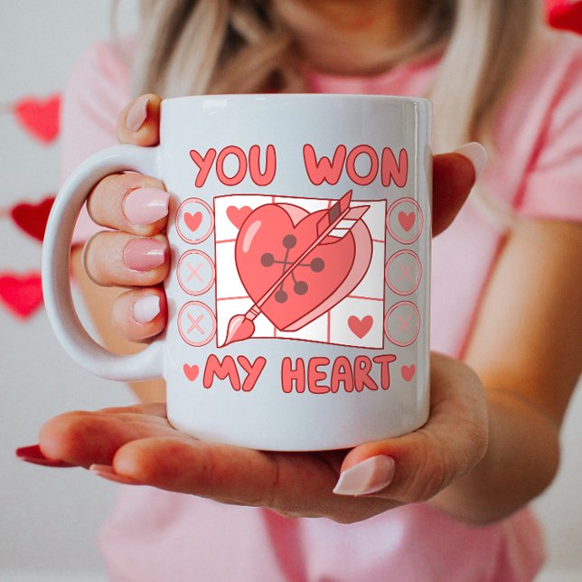 Tic-Tac-Toe Herz Valentine Kaffeetasse (Von Creator hochgeladen)