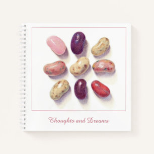 TIC TAC TOE JELLY BEANS 8.5x8.5 SpiralNotebook Notizbuch