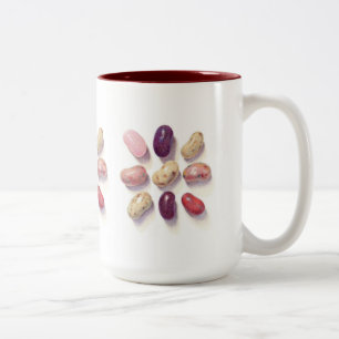 TIC TAC TOE JELLY BEANS Tal Maroon Zwei-Tonen-Tass Zweifarbige Tasse