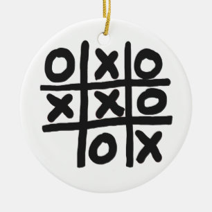 Tic Tac Toe Keramik Ornament