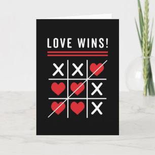 Tic Tac Toe Liebe gewinnt Geburtstag Valentinstag Karte